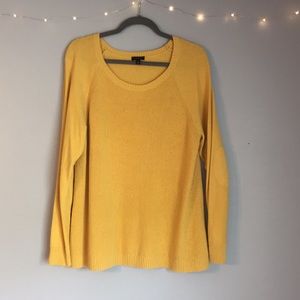 Yellow Scoop Neck Sweater